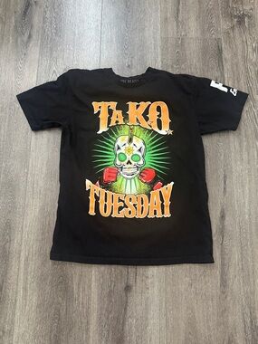 Kids Black 'Tako Tuesday' Graphic Tee by